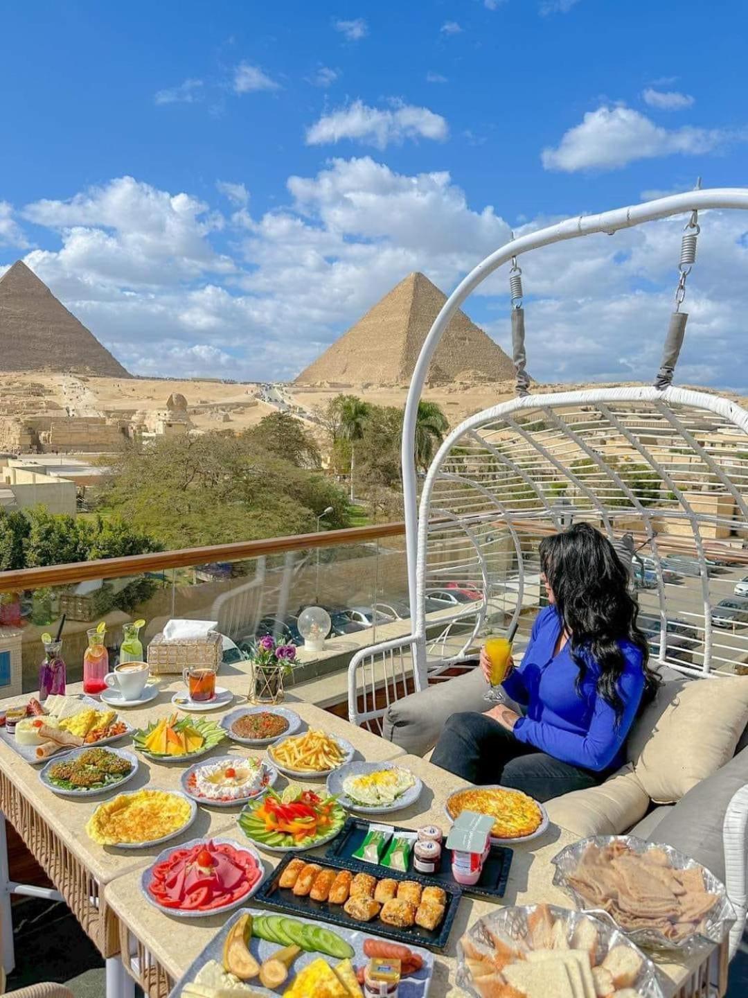Tree Lounge Pyramids View Inn , Sphinx Giza Kafret el-Gabal 外观 照片