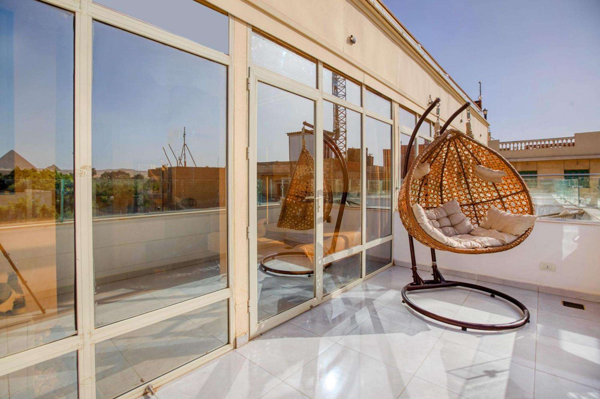 Tree Lounge Pyramids View Inn , Sphinx Giza Kafret el-Gabal 外观 照片