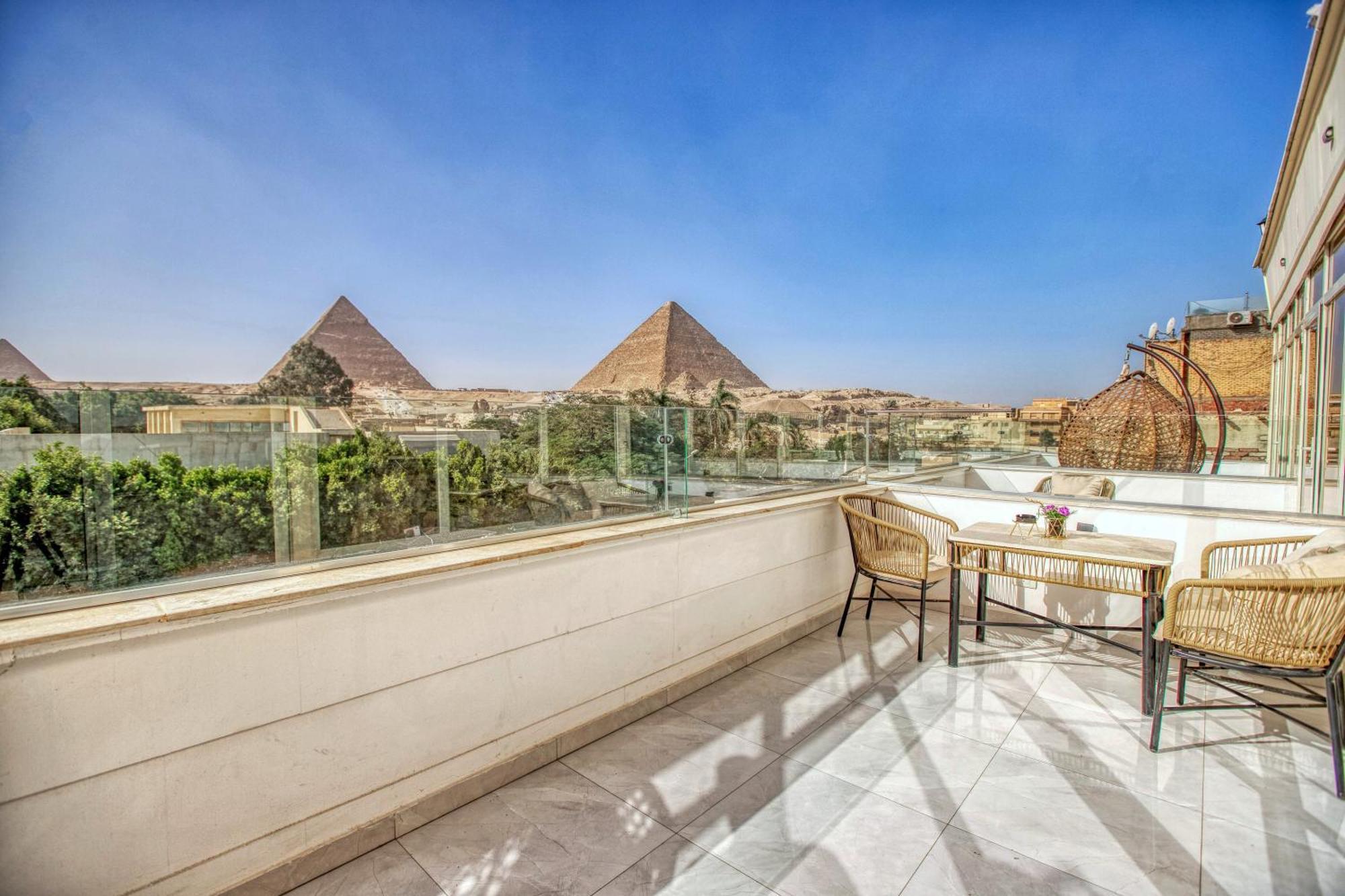 Tree Lounge Pyramids View Inn , Sphinx Giza Kafret el-Gabal 外观 照片