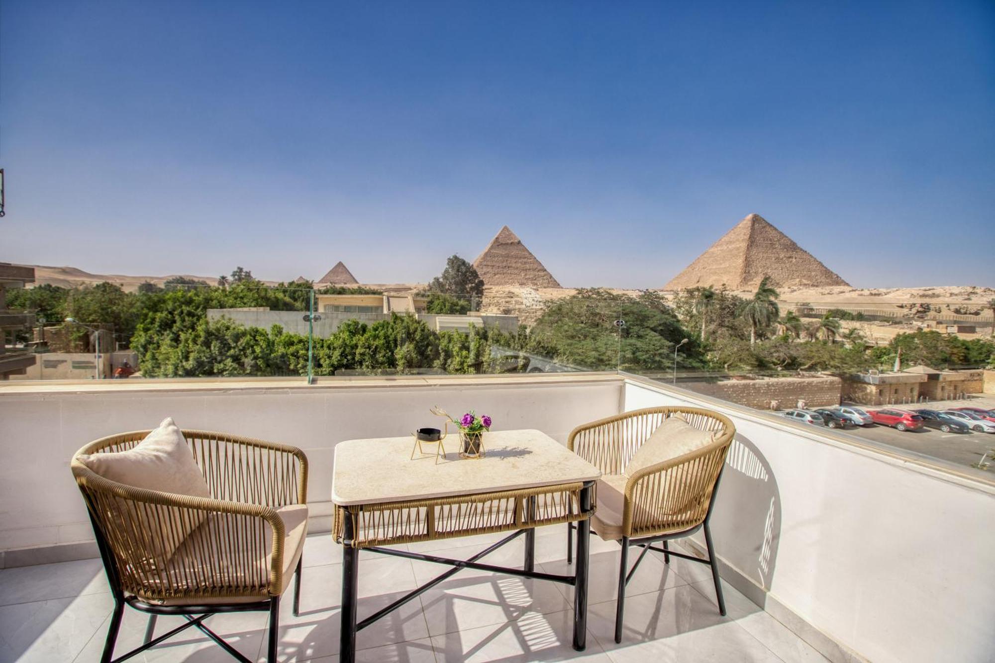 Tree Lounge Pyramids View Inn , Sphinx Giza Kafret el-Gabal 外观 照片